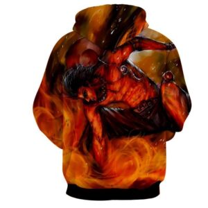 One Piece Anime Aggressive Ace Fire Fist Burning Hoodie