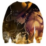 One Piece Awesome Ace Fire Fist Burning Around Sweatshirt