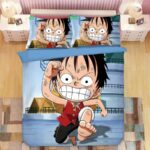 One Piece Bruised Young Monkey D. Luffy Epic Face Bedding Set