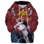 One Piece Captain Luffy Artwork Kids Hoodie Jacket