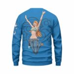 One Piece Cheerful Nami The Cat Burglar Blue Sweater