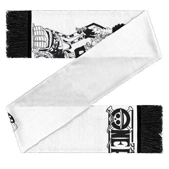 One Piece Cute Straw Hat Pirates Monochrome Art Neckerchief