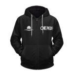 One Piece Ending Quote To Be Continued Black Zip Up Hoodie