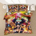 One Piece Film Gold Straw Hat Pirates Bedding Set