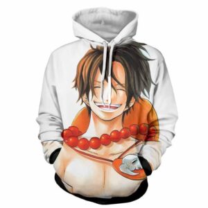 One Piece Fire Ace Smile Happy Cool Theme Design Hoodie