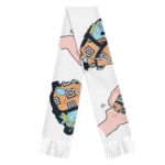 One Piece Funny Jinbe Chibi Cartoon Art White Wool Scarf