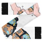 One Piece Funny Jinbe Chibi Cartoon Art White Wool Scarf