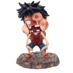 One Piece Funny Monkey D. Luffy Beaten Up Chibi Toy Figurine