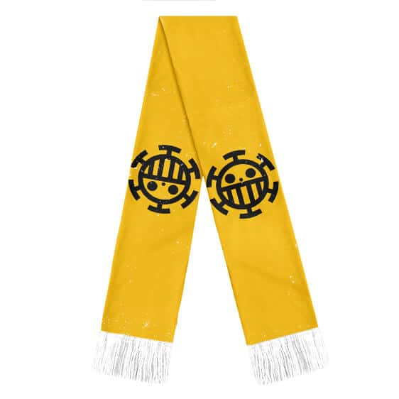 One Piece Heart Pirates Skull Mark Logo Yellow Wool Scarf