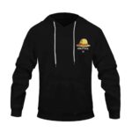 One Piece Iconic Shanks & Luffy Straw Hat Cool Black Hoodie