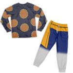 One Piece Luffy Dressrosa Arc Sunflower Pattern Pajamas Set
