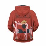 One Piece Luffy Gear Second Form Badass Zip Up Hoodie Jacket