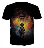 One Piece Luffy Straw Hat Pirate Crew Symbol Skull Tshirt