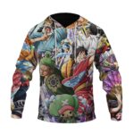 One Piece Luffy Straw Hat Pirates Crew Awesome Hoodie Jacket