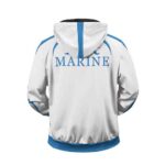 One Piece Marine Uniform Cosplay Stylish Zip Up Hoodie