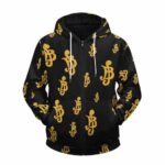 One Piece Monetary Symbol Belly Pattern Dope Zip Up Hoodie
