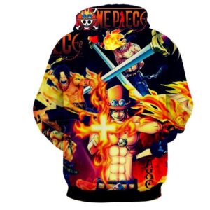 One Piece Monkey D Ace Fire Fist Burning Skill Hoodie