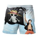 One Piece Monkey D Luffy Straw Hat Pirate Logo Boardshorts