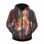 One Piece Nami The Cat Burglar Sexy Fan Art Zipper Hoodie