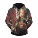 One Piece Pirate Hunter Roronoa Zoro Dope Zip Hoodie Jacket