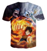 One Piece Pirate Warrior D.Luffy Marshall D.Teach Kuzan Characters T-shirt