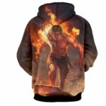 One Piece Portgas D. Ace Fire Fist Revenge Angry Realistic Design Hoodie