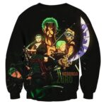 One Piece Roronoa Zoro Kid Grown Up Swordman Black Sweatshirt