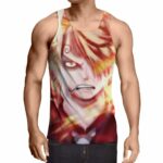 One Piece Sanji Black Leg Flamming Ablaze Orange Tank Top