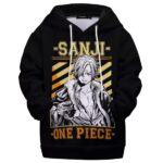 One Piece Sanji Black Leg Sporty Kids Hoodie