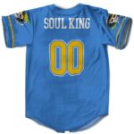 One Piece Soul King Brook Blue Baseball Jersey