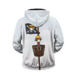 One Piece Straw Hat Logo Cartoon Luffy Art Zip Up Hoodie