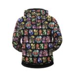 One Piece Straw Hat Pirate Members Chibi Art Cool Zip Hoodie