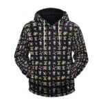 One Piece Straw Hat Pirate Members Icon Pattern Zipper Hoodie