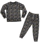 One Piece Straw Hat Pirate Members Logo Pattern Pajamas Set