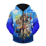 One Piece Straw Hat Pirates Crew Members Cool Zip Up Hoodie