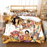 One Piece Straw Hat Pirates Gold Treasure Bedding Set