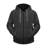 One Piece Straw Hat Pirates Jolly Roger Pattern Zip Hoodie