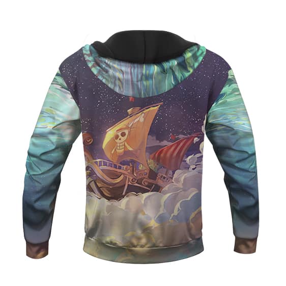One Piece Straw Hat Pirates Ship Going Merry Pullover Hoodie