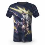 One Piece Sun God Nika Luffy Holding Thunder Tees
