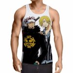 One Piece Trafalgar Law Black Leg Sanji Trendy White Tank Top