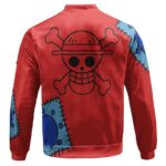 One Piece Wano Arc Luffy Red Kimono Cosplay Bomber Jacket