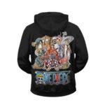 One Piece Wano Country Arc Straw Hat Pirates Art Zip Hoodie
