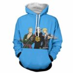 One Piece Zoro Law Sanji Straw Hat Pirate Symbol Anime Hoodie