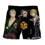 One Piece Zoro Law Sanji Straw Hat Pirate Symbol Boardshorts