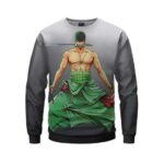 Pirate Hunter Roronoa Zoro Three Sword Style Crewneck Sweater