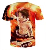 Portgas D. Ace Flamming Muscular Six-Packs Cool T-shirt