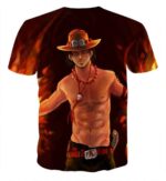 Portgas D. Ace Super Muscular Six-Packs Attractive T-shirt