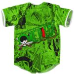 Roronoa Zoro Manga Art Design Green Baseball Jersey