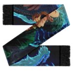 Roronoa Zoro Powerful Blue Dragon Sword Skill Wool Scarf
