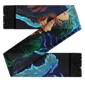 Roronoa Zoro Powerful Blue Dragon Sword Skill Wool Scarf